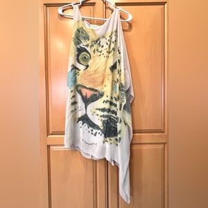 Zara collection Leopard Face Top Dress Size S